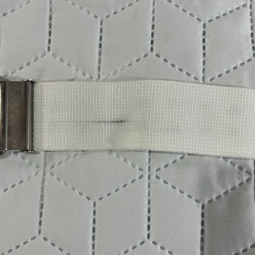 Shamrock Clover D Ring Belt White Green ONE SIZE UNISEX
